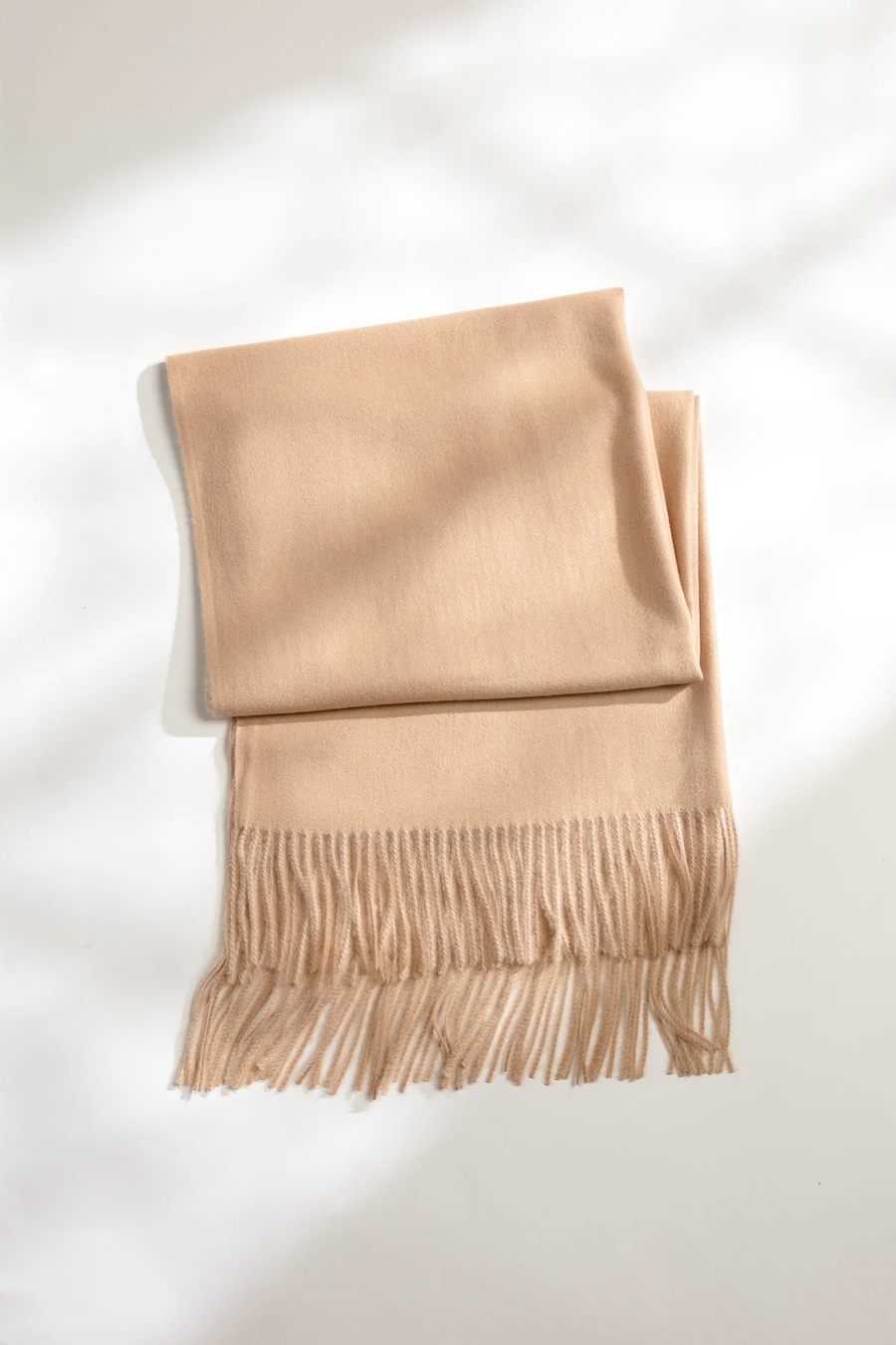 Cashmere All-in-one scarf + shawl + blanket for any Occasion: Cappucino