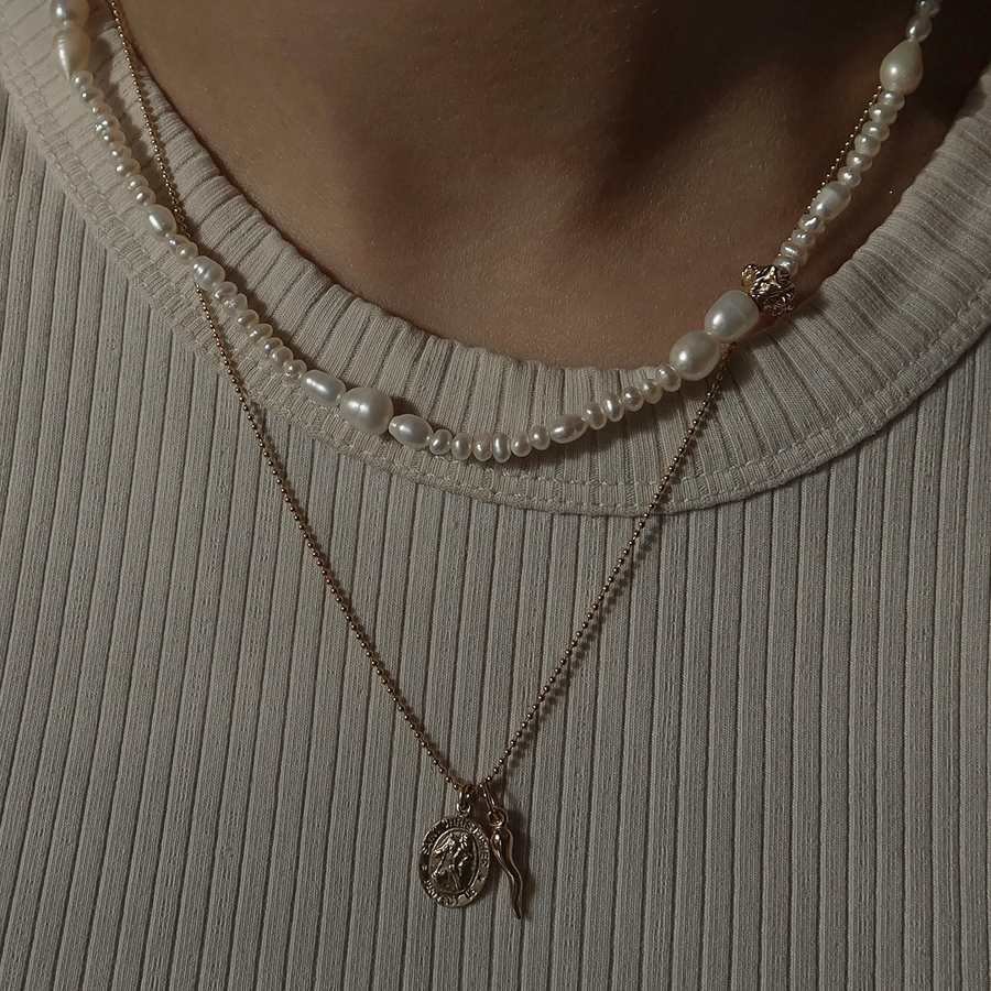 Fortuna Charm Necklace: 14k gold filled / 18"