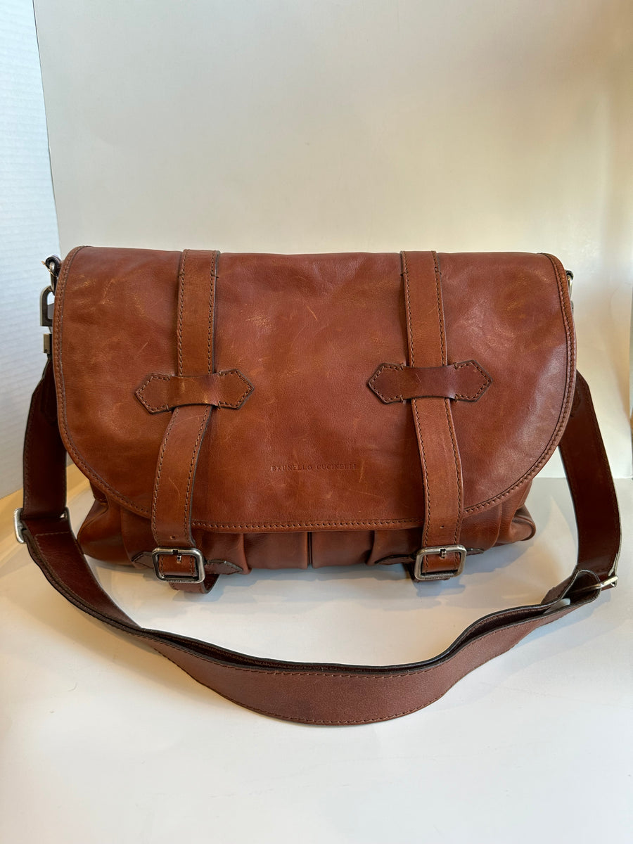 Urban - Brunello Cucinelli Brown Leather Satchel Bag