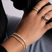 Baguette Dome Ring: Gold / 8