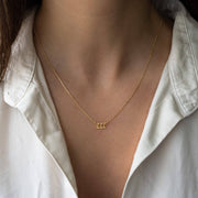 Ready to Ship Angel Number Necklace: 444 / Gold