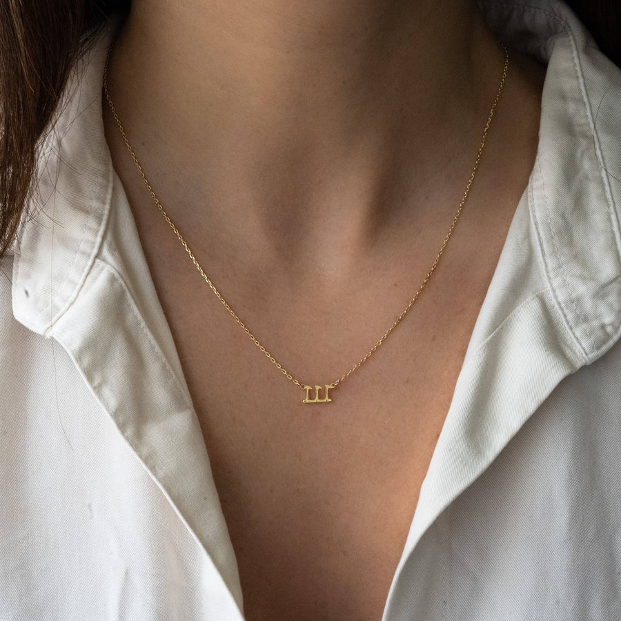 Ready to Ship Angel Number Necklace: 444 / Gold