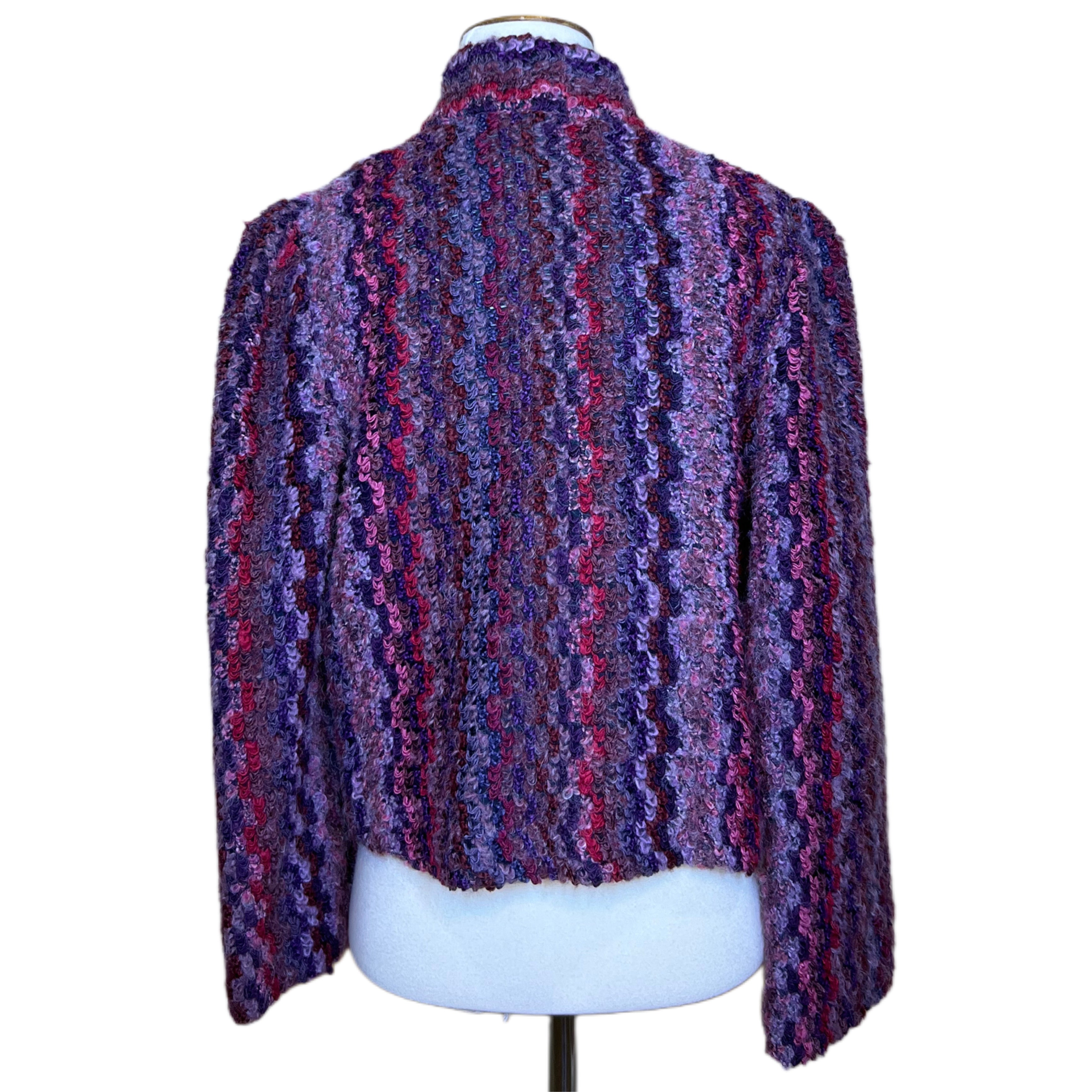 Colorful Mohair Cardigan, 1980s, 42” Bust