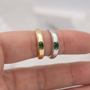 Emerald Dome Ring: Gold / 10 / White CZ