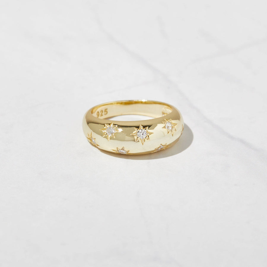 Star Dome Ring: Gold / 9