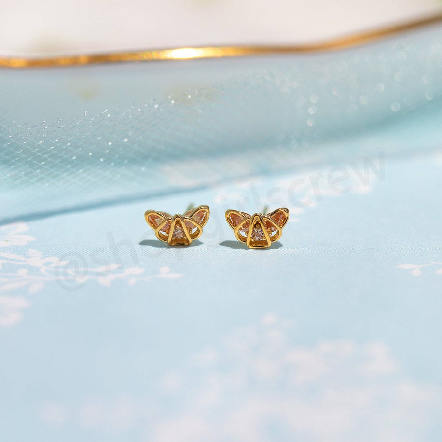 Croissant Studs: Gold