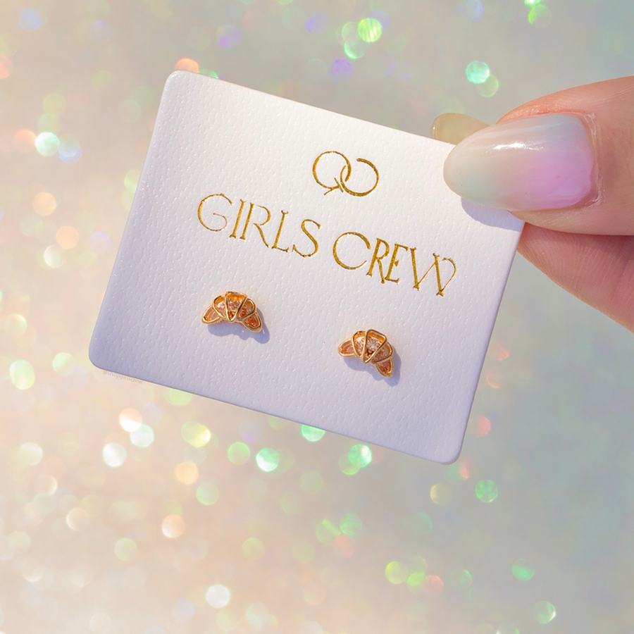 Croissant Studs: Gold