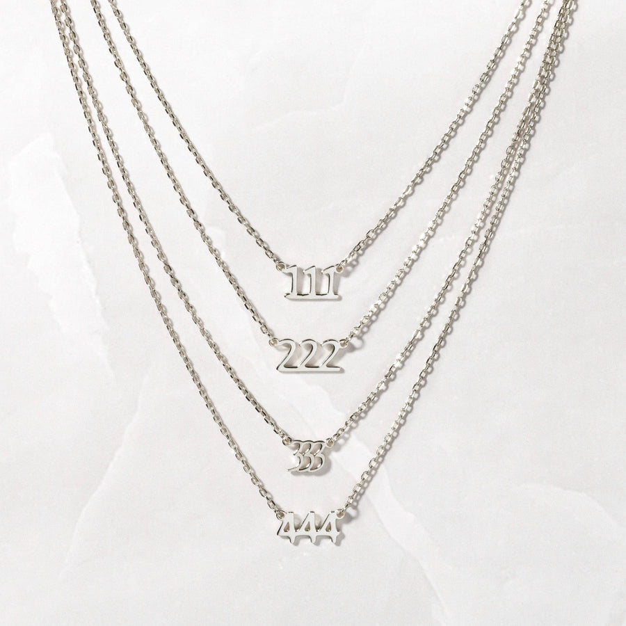 Ready to Ship Angel Number Necklace: 222 / Gold