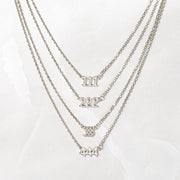 Ready to Ship Angel Number Necklace: 444 / Gold
