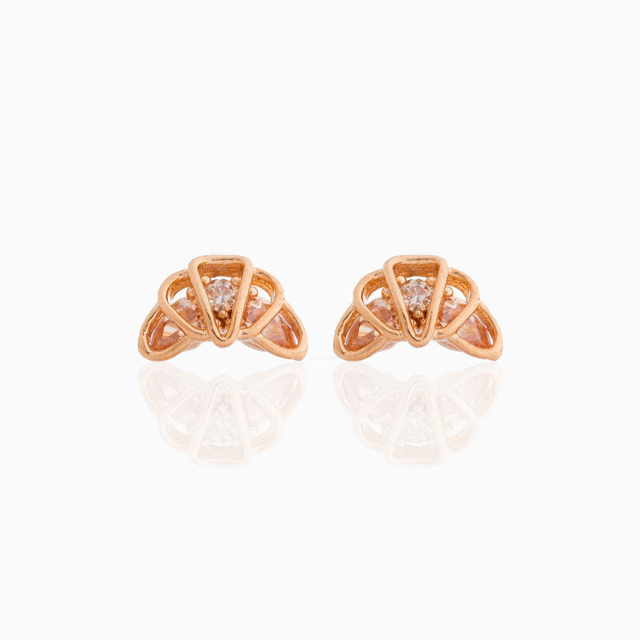 Croissant Studs: Gold