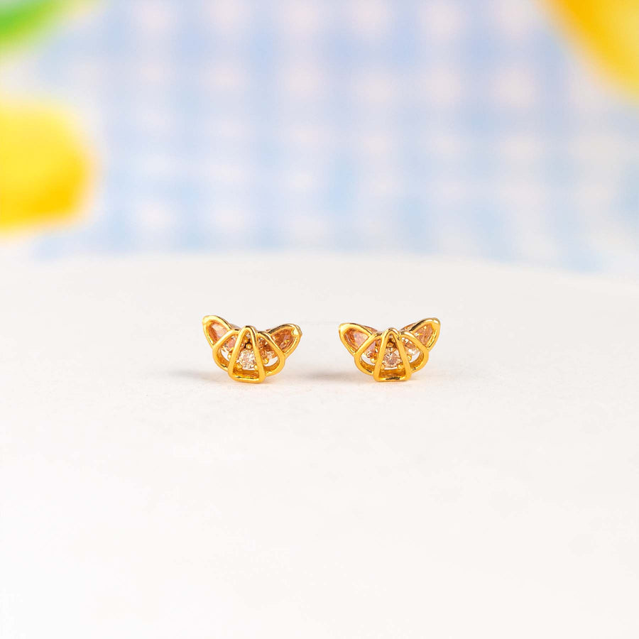 Croissant Studs: Gold