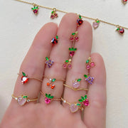 Cherry Studs: Rose Gold