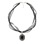 The Scrying Necklace - Black Onyx Gemstone, Modern Witchy