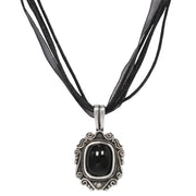 The Scrying Necklace - Black Onyx Gemstone, Modern Witchy