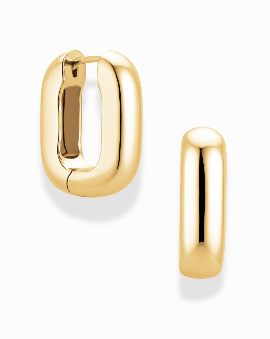 Elly Petite Hoops: Gold plate