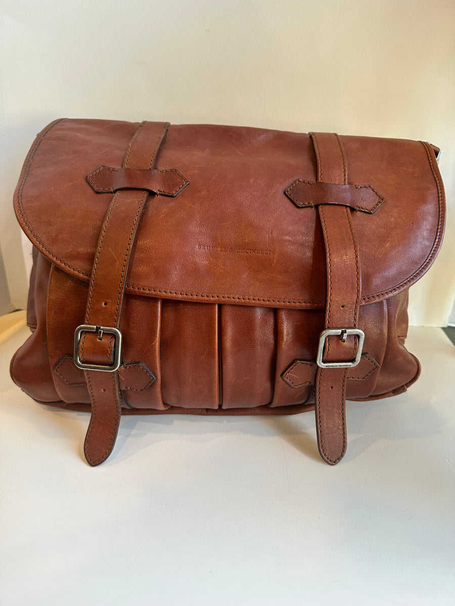 Urban - Brunello Cucinelli Brown Leather Satchel Bag