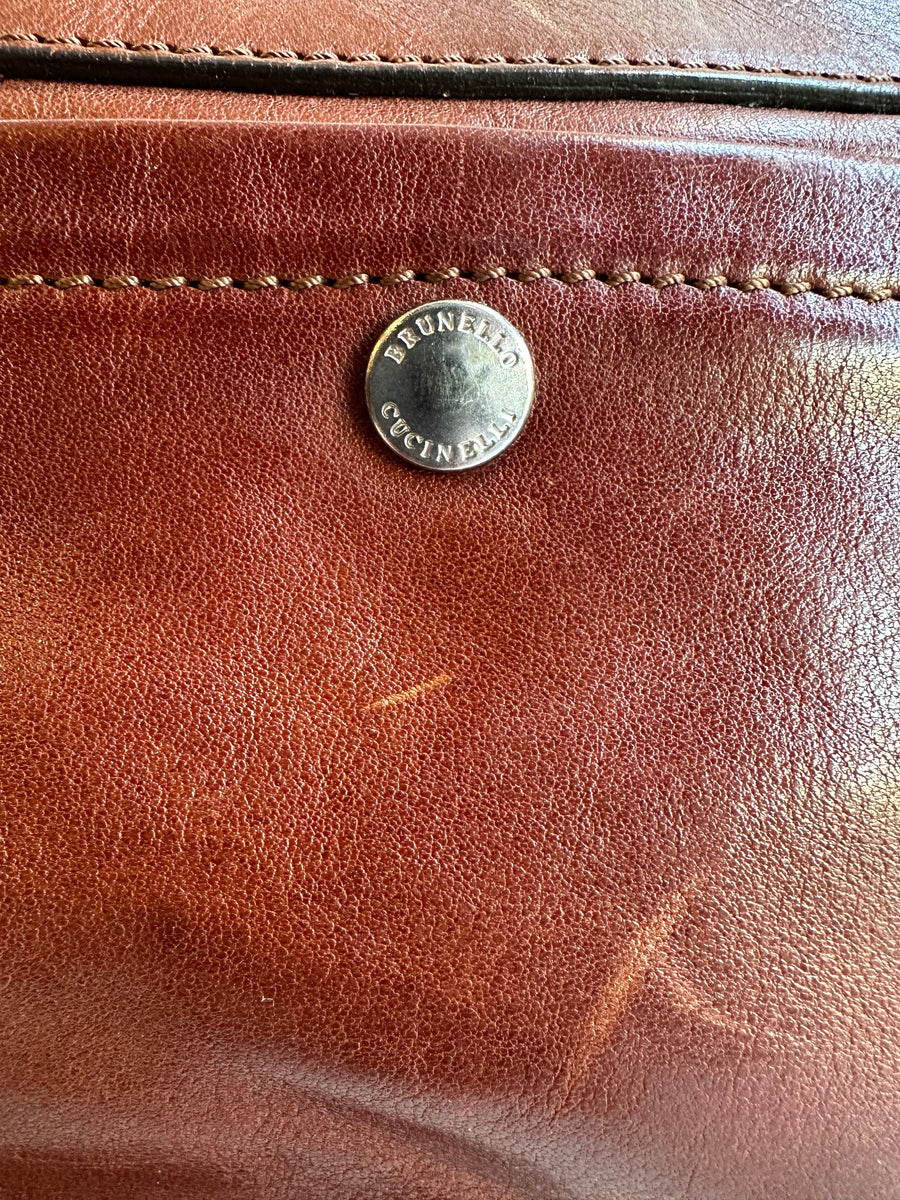 Urban - Brunello Cucinelli Brown Leather Satchel Bag