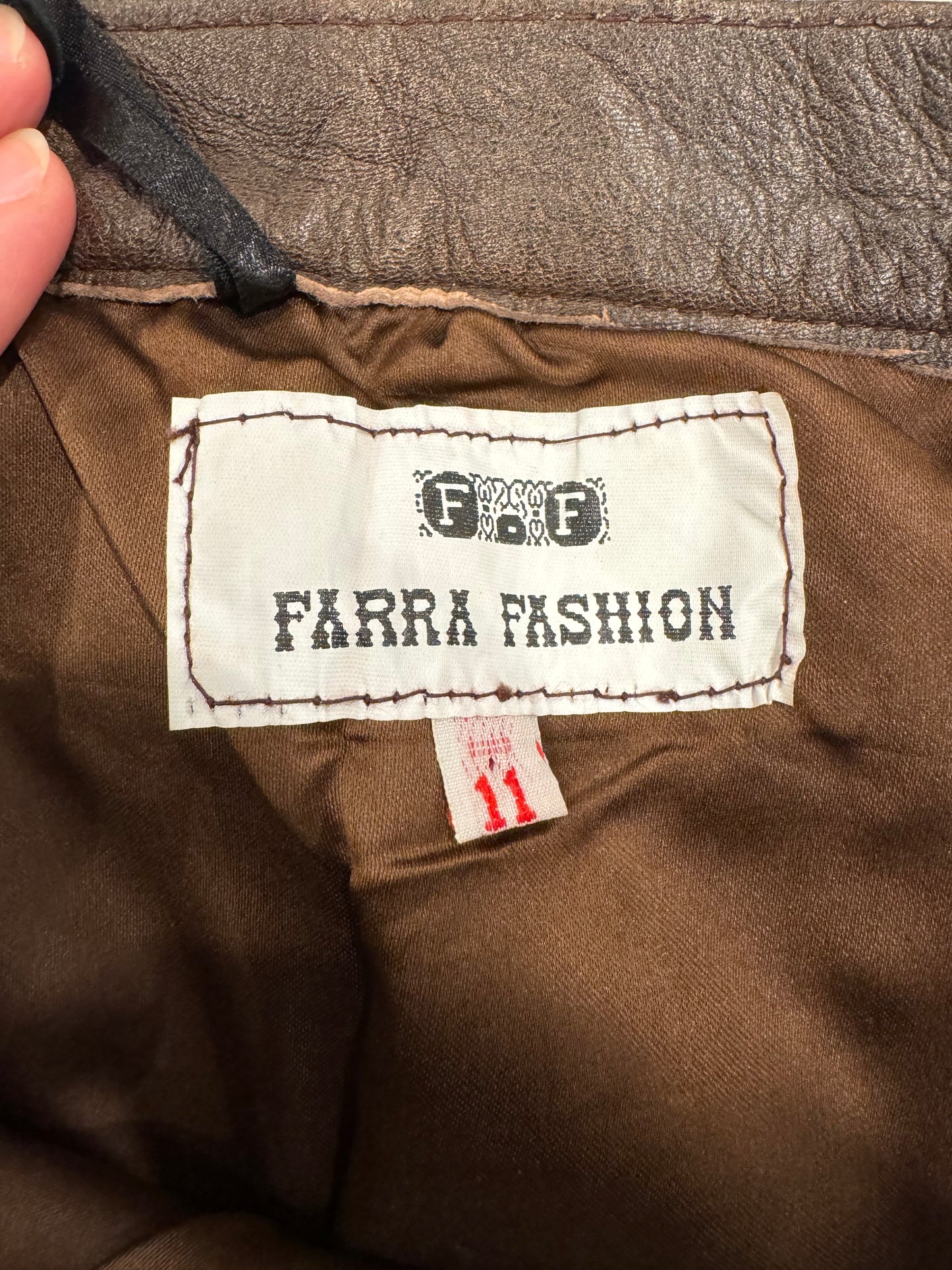 Leather Skirt, 1990’s, 24” Waist, As is