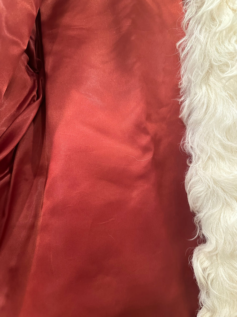 Curly Lamb Bomber, 1970’s, 40” Bust, As is