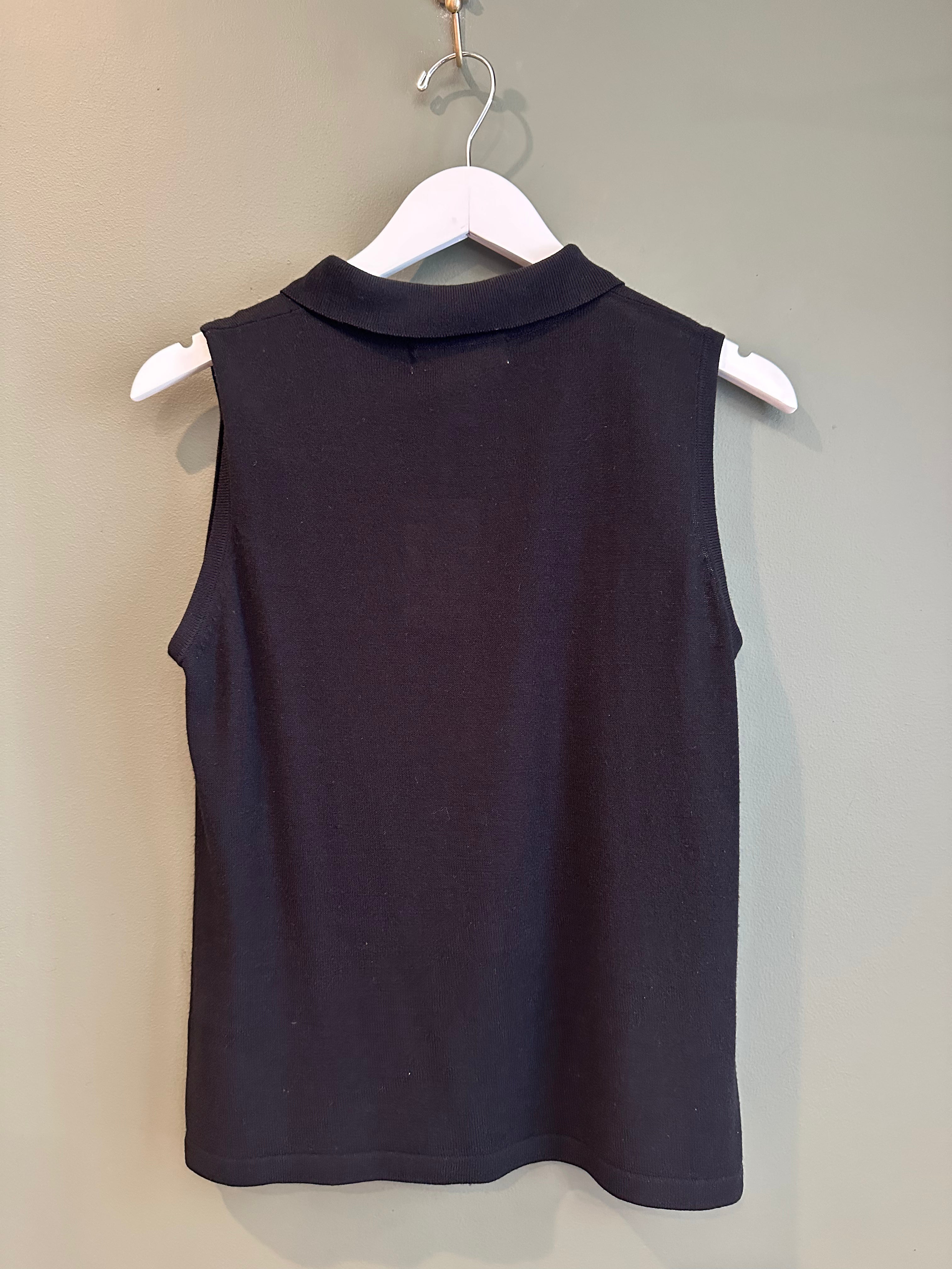 Black Knitted Top, 1990’s, 36” Bust