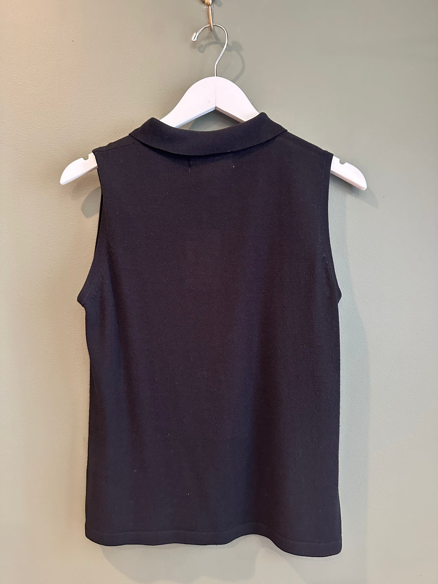 Black Knitted Top, 1990’s, 36” Bust