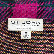 St John Jacket Pink Plaid Jacket, 35" Bust (Elaine)