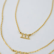 Ready to Ship Angel Number Necklace: 444 / Gold