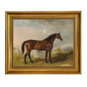 A Bay Hunter Framed Oil Painting Print on Canvas: Antiqued Gold / 8" x 10"
