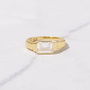 Emerald Statement Ring: Gold / Emerald / 7