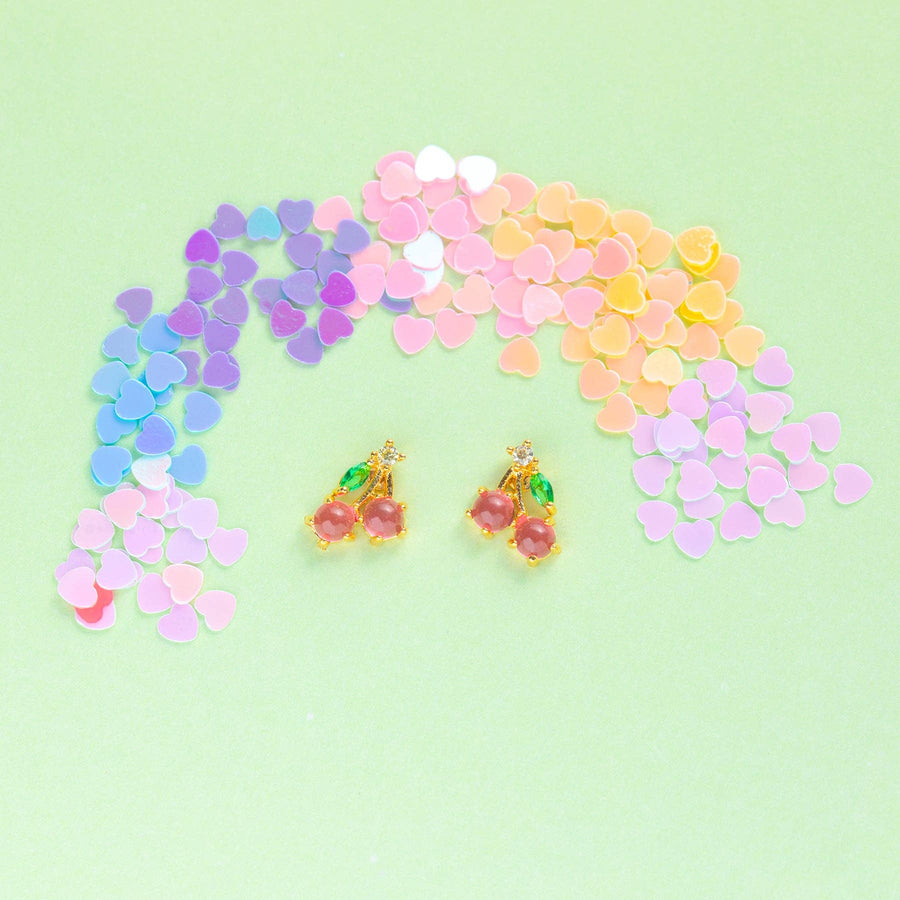 Cherry Studs: Silver