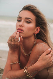 Aria Spike Hoops: Gold