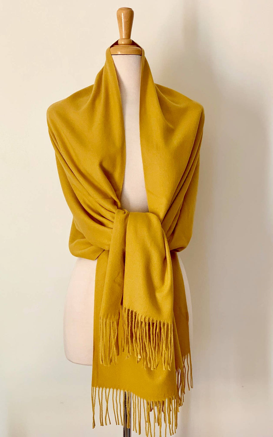 Cashmere All-in-one scarf + shawl + blanket for any Occasion: Cappucino