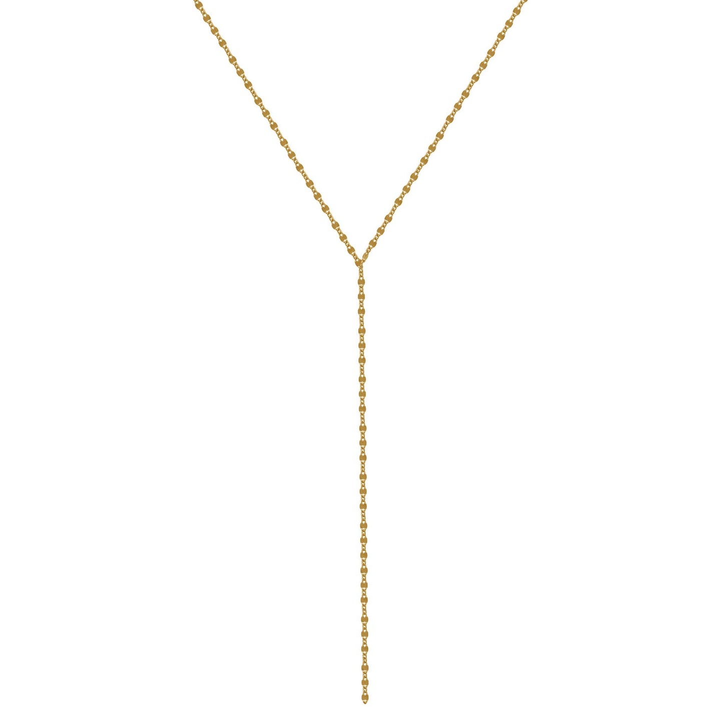 Isla necklace - dapped chain lariat necklace: 16" + 1.5" ext