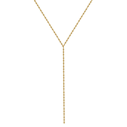 Isla necklace - dapped chain lariat necklace: 16" + 1.5" ext