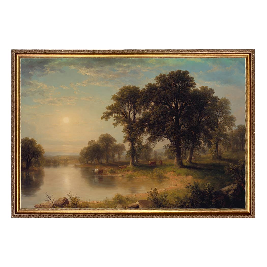 Summer Afternoon by Asher Durand Painting Print on Canvas: 8" x 10"