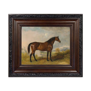A Bay Hunter Framed Oil Painting Print on Canvas: Antiqued Gold / 5" x 6"