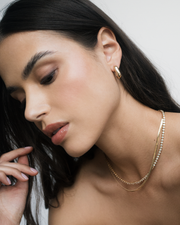 Elly Petite Hoops: Gold plate
