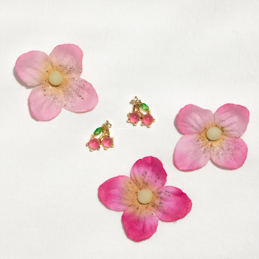 Cherry Studs: Silver