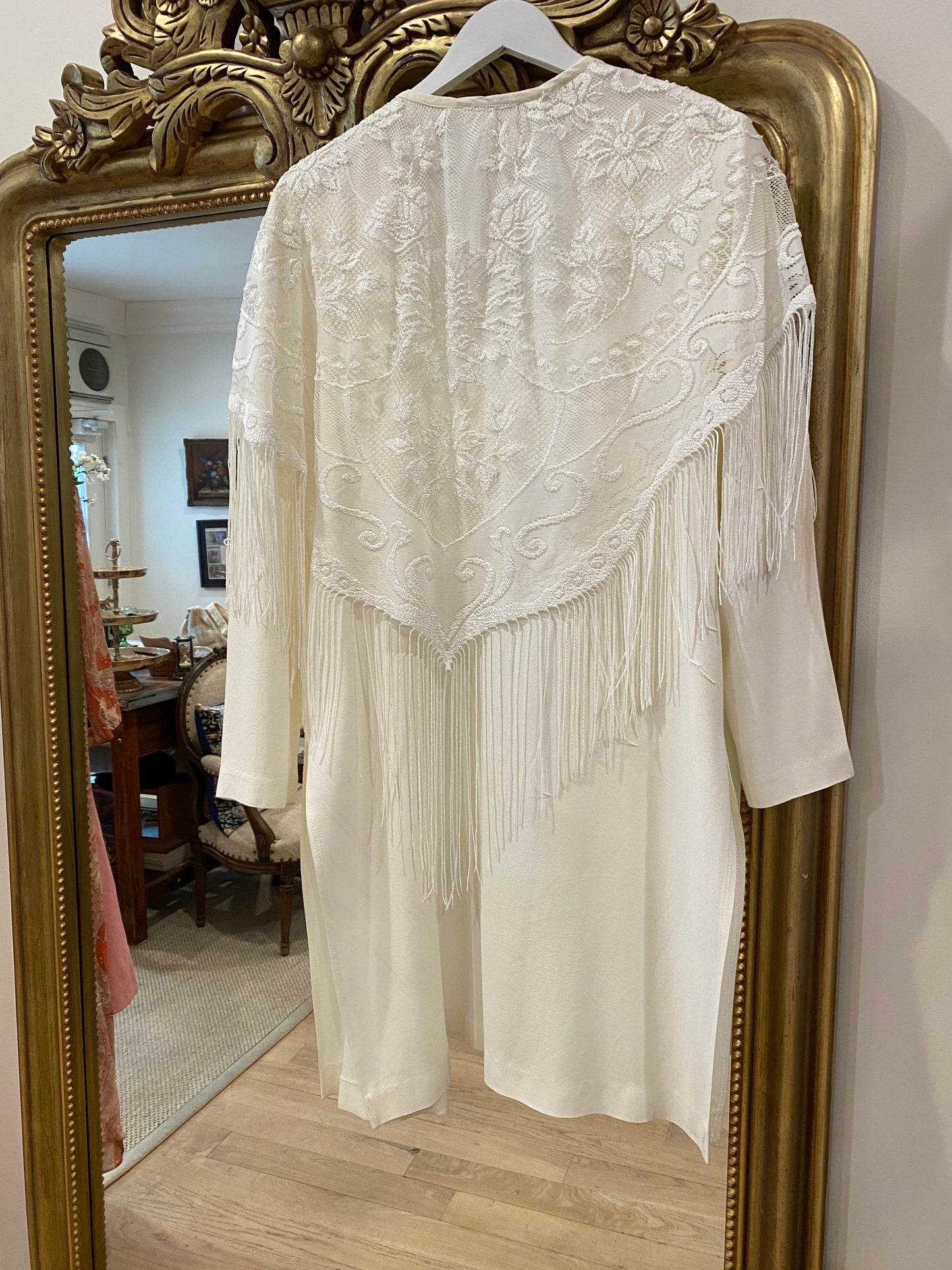 Fringe Cardigan, 1980’s, 40” Bust