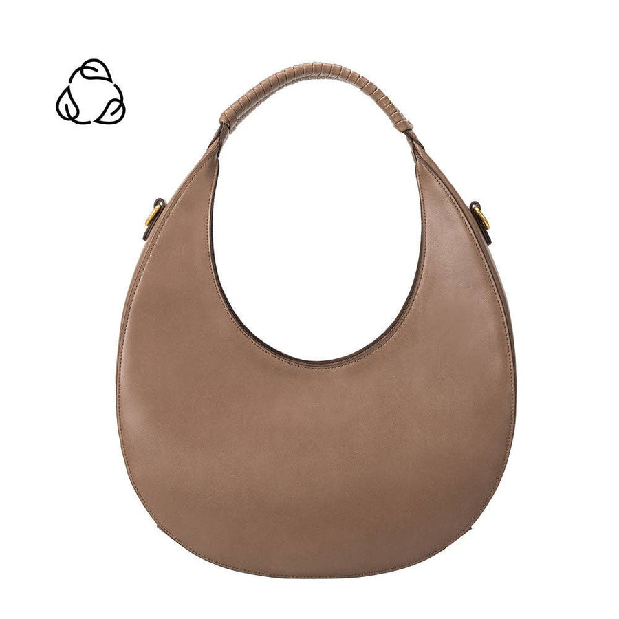 Danni Recycled Vegan Shoulder Bag in Taupe