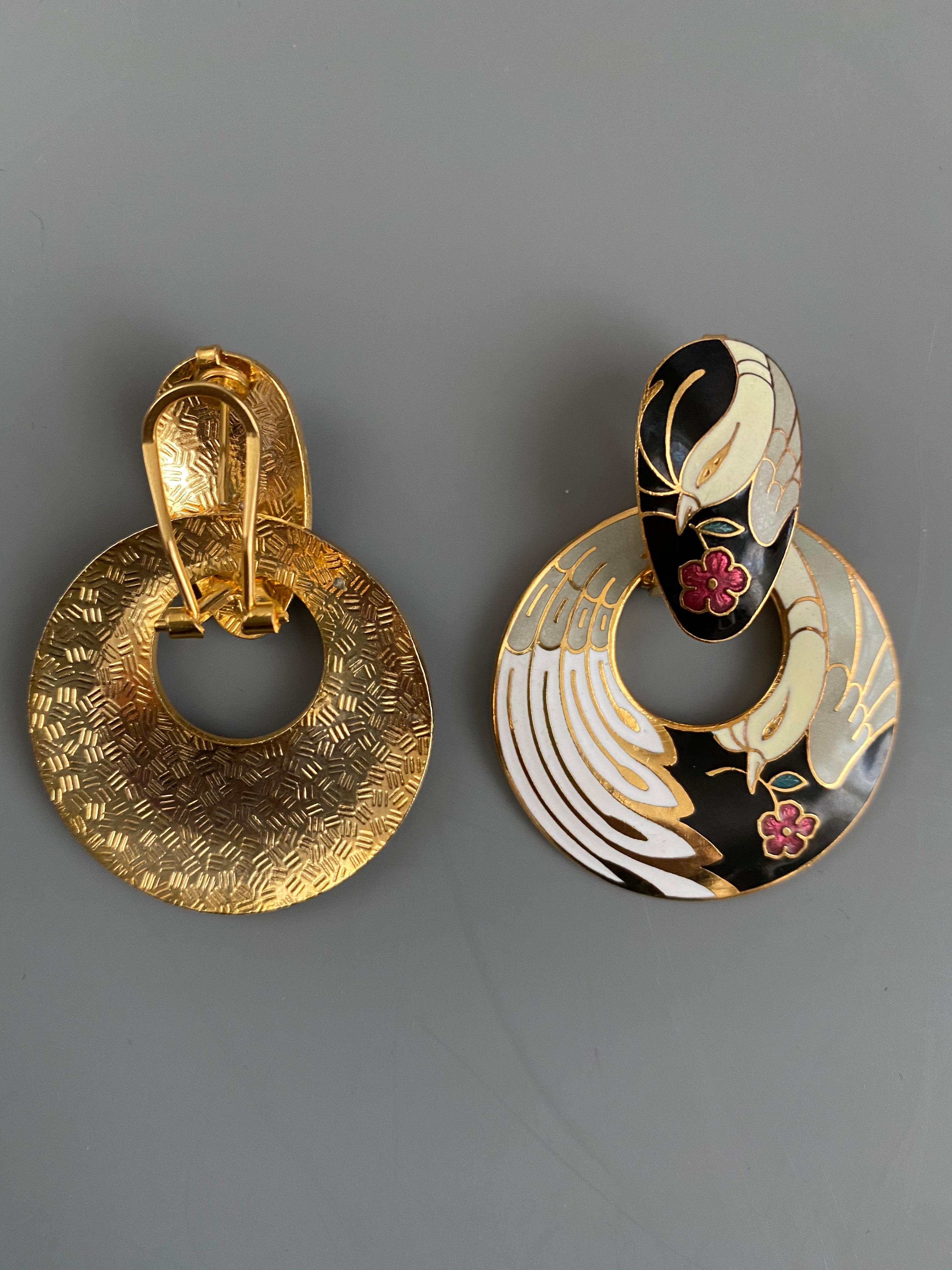 1970's Flora and Fauna Earrings