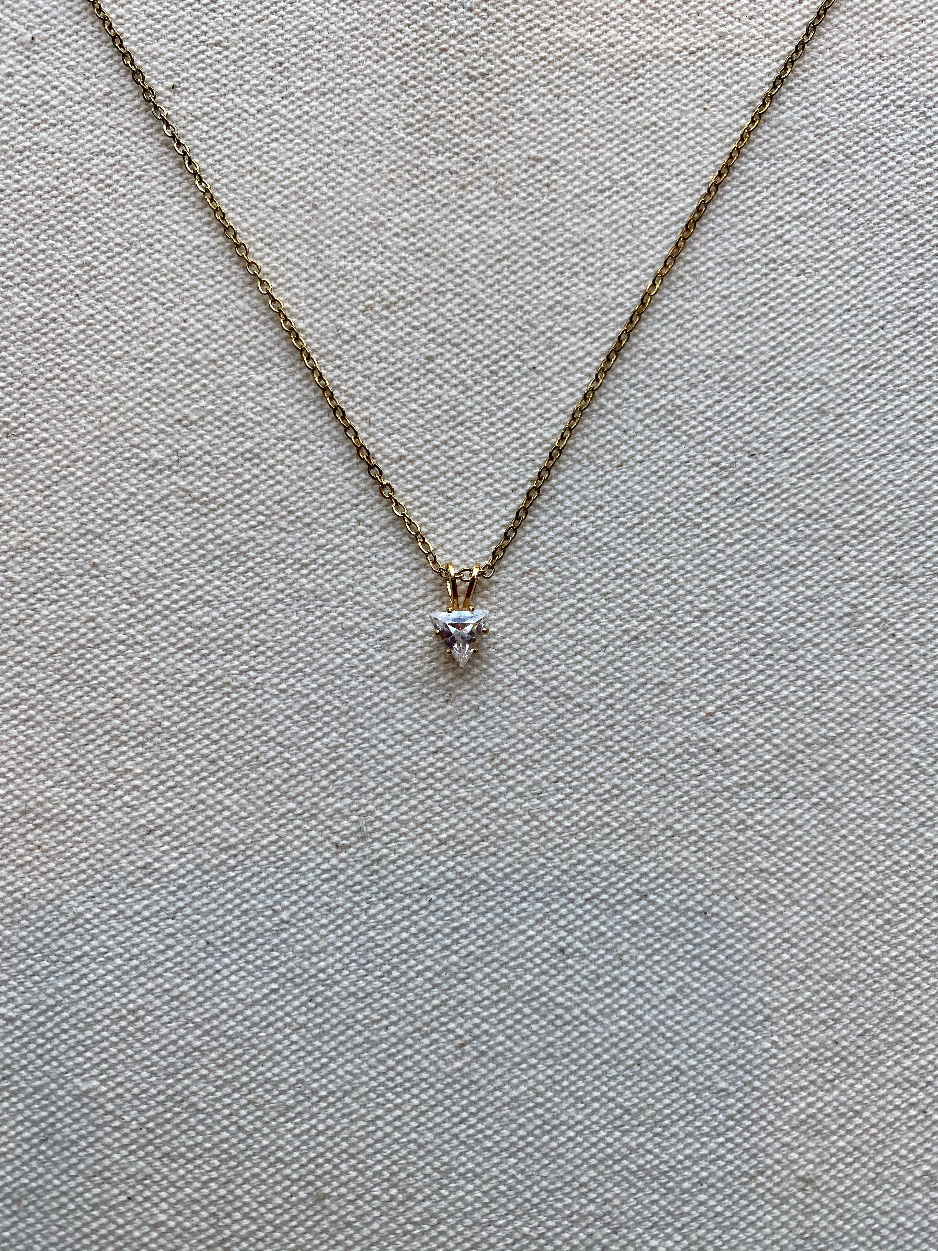 Triangle Diamond Necklace