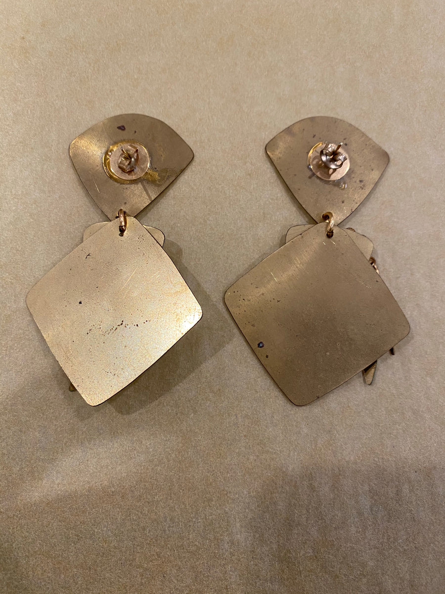 Colorful drop earring, 1960’s