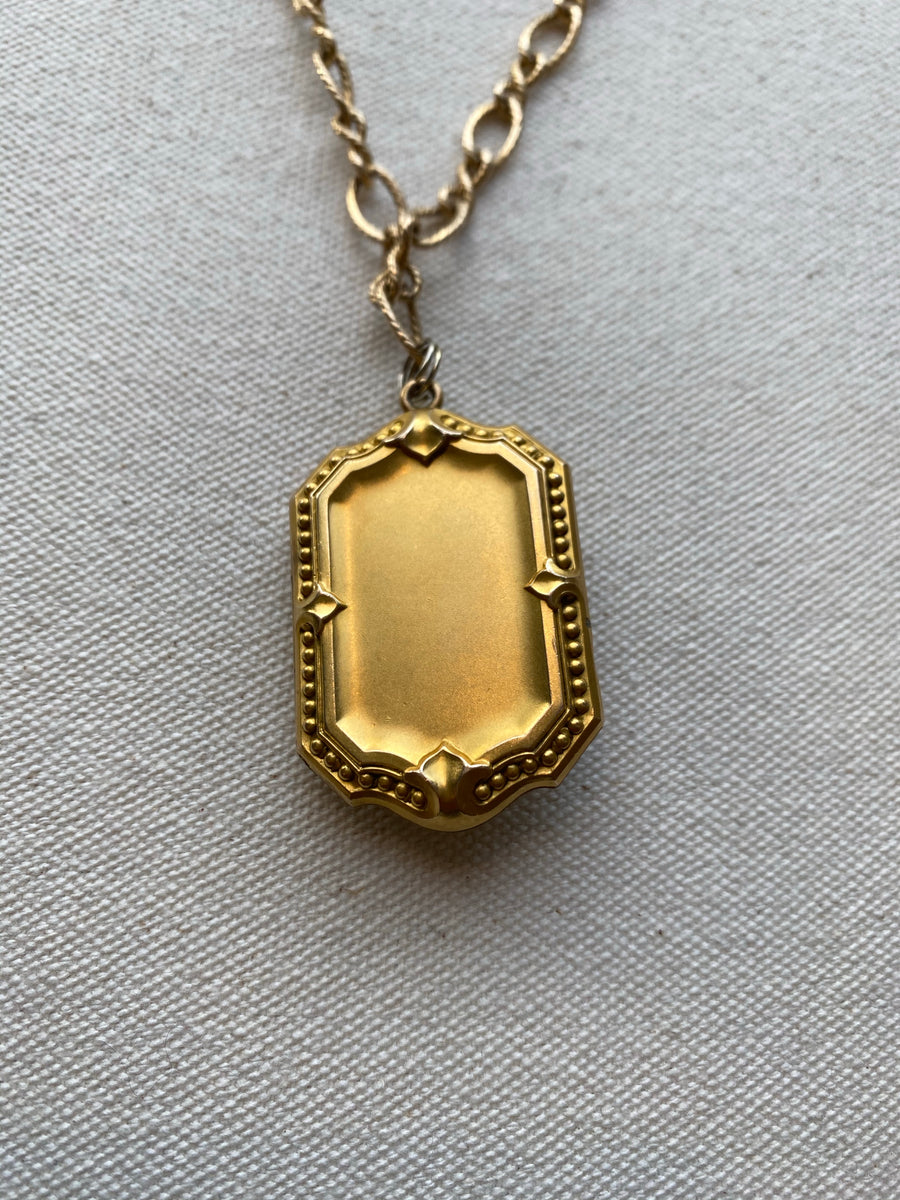 Antique Locket with purple stone, 1920's