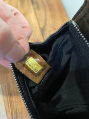 Chanel Chocolate Brown Quilted Flap Cosmetic Case