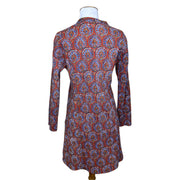 Reversable Red Patterned Quilted Jacket, 1970s, 38” Bust