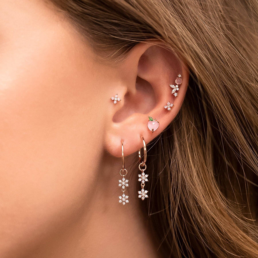 Peach Studs: Rose Gold