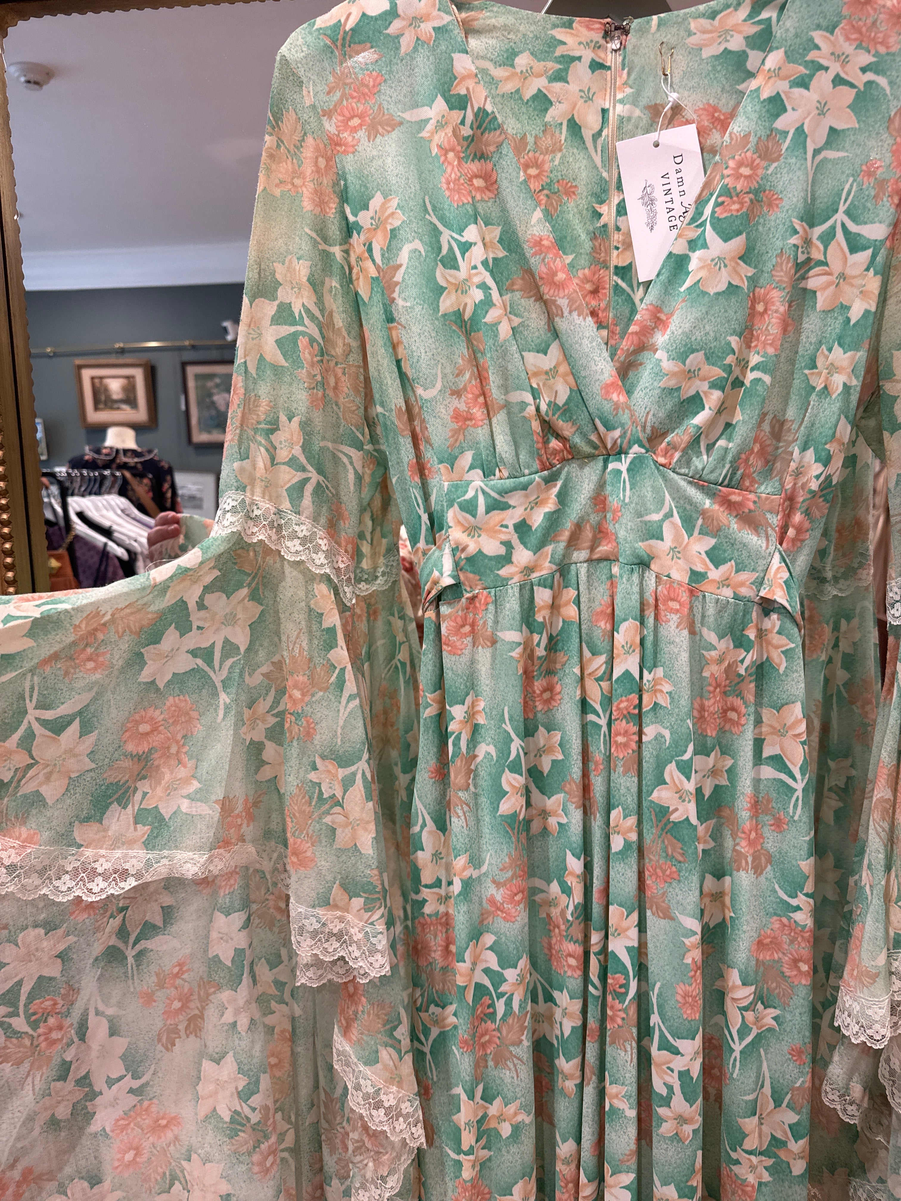 Monica Dress, 1970’s, 34” Bust, As Is