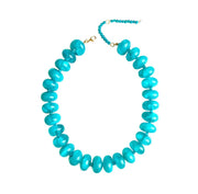 Bailey Chunky Beaded Necklace- Teal