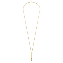 Load image into Gallery viewer, Gold Bar with Ombre Crystal Necklace: Earth